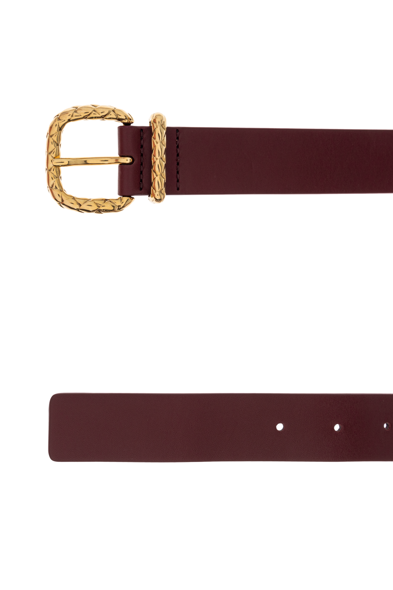 Burgundy Leather belt Bottega Veneta - Vitkac France